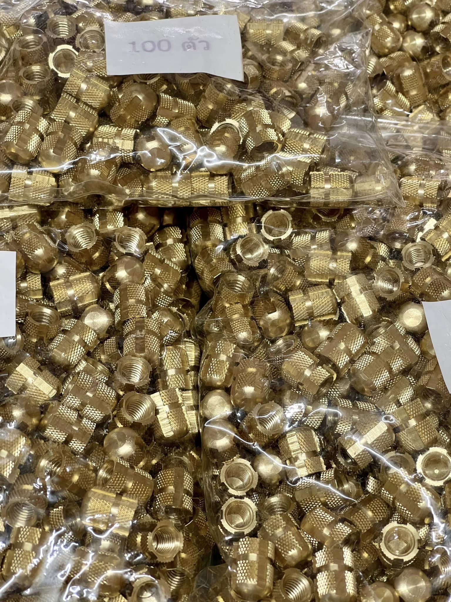 น๊อตทองเหลือง M 8  Dia 12mm X 15.30 mm