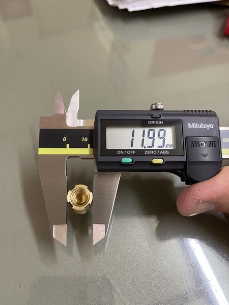 น๊อตทองเหลือง M 8  Dia 12mm X 15.30 mm